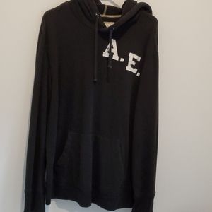 Mens Black American Eagle Hoodie size large